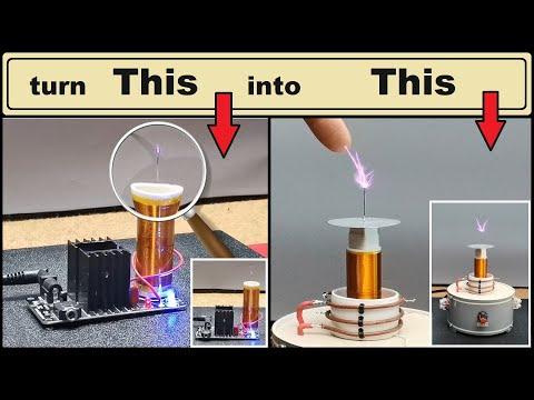 How to turn mini Tesla Coil from Aliexpress into a Real Powerful SSTC with big spark