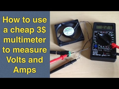 How to use a cheap 3$ multimeter to test voltage and amperage