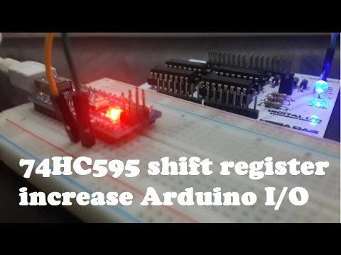 How to use the 74HC595 shift register with Arduino nano (part 2)