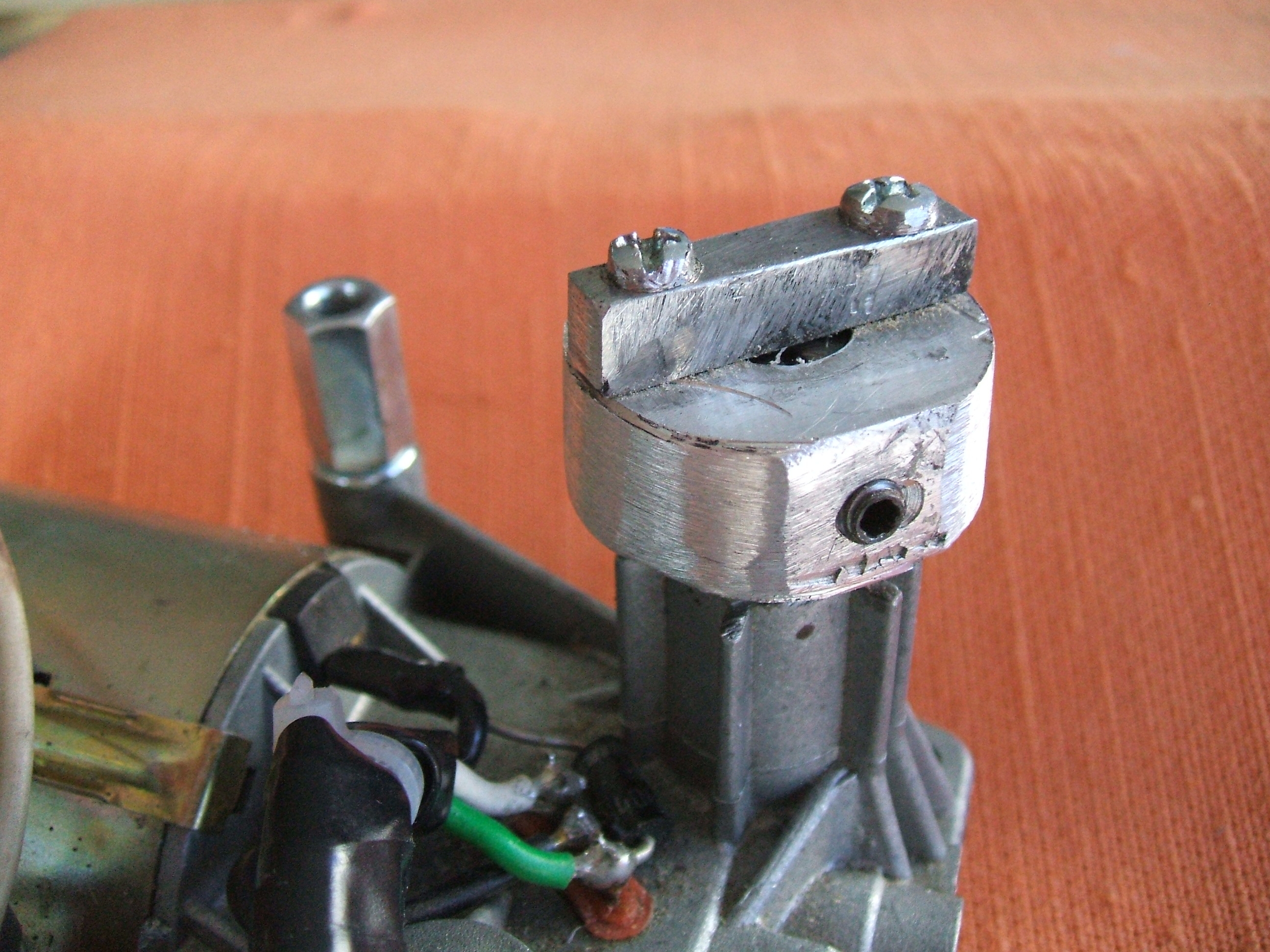 Hub mounted on motor.JPG