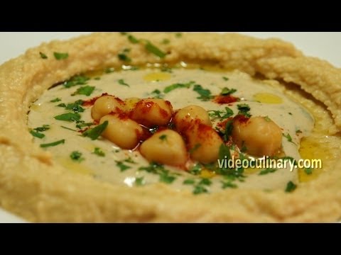 Hummus Recipe  - Authentic Middle Eastern Chickpea Dip VideoCulinary