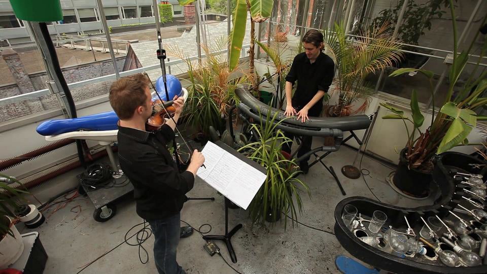 Hydraulophone+violin duet: Changing Spirit of an Oxbow Lake