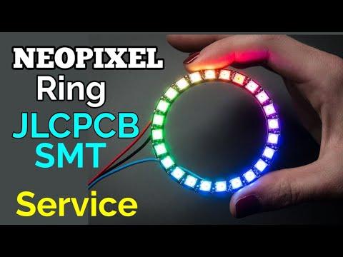 I Made RGB ring using JLCPCB smt service. How to make a RGB ring. Arduino with pixel led