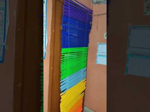 I made a Rainbow Curtain out of Paper