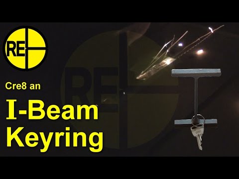 I-Beam Keyring - Sparks fly as I cut steel on the table saw!