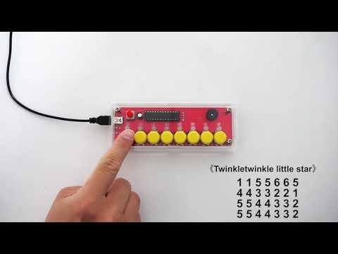 ICStation DIY Kit Electric Piano with Flashing LED Music