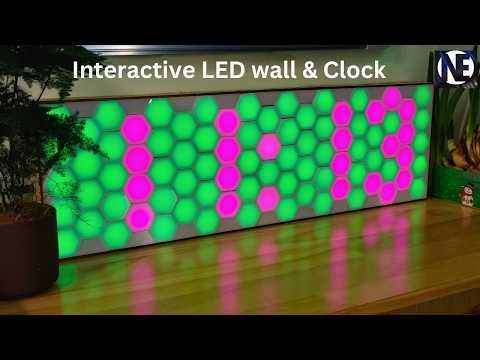 INTERACTIVE LED WALL &amp; CLOCK! (Arduino Project: How I Built It)