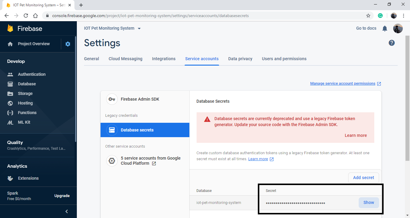 IOT Pet Monitoring System &ndash; Firebase &ndash; Firebase console - Google Chrome 12_1_2019 9_32_53 PM.png