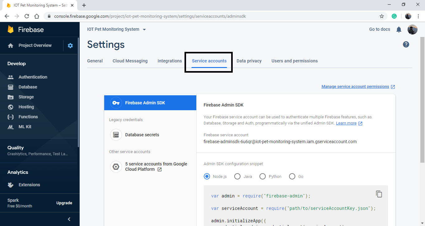 IOT Pet Monitoring System &ndash; Firebase &ndash; Firebase console - Google Chrome 12_1_2019 9_32_45 PM.png