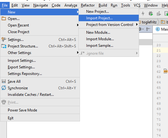 Import project menu item Android Studio.png