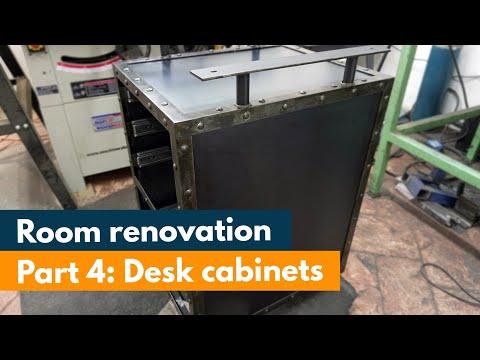 Industrial Desk Fully Welded Cabinets - Room Renovation Part 4