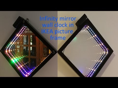 Infinity mirror wall clock instruction