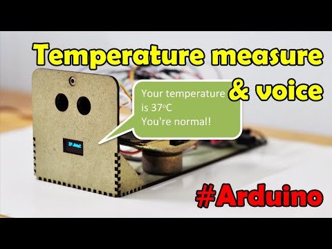 Infrared thermometer automatic measuring &amp;amp; voice system - Arduino