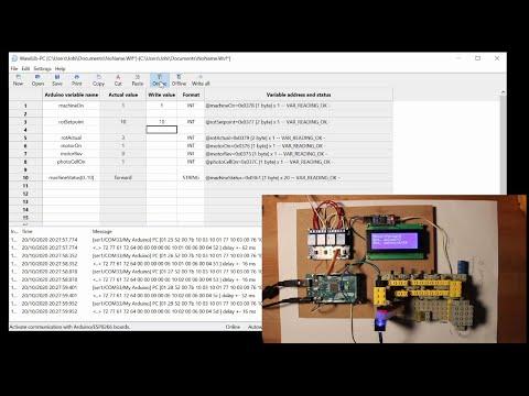 Instructables Lego photocell; Demo using Lego technics driven rotator and WawiLib.