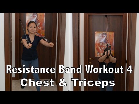 Intense Chest &amp;amp; Triceps Resistance Band Circuit Workout