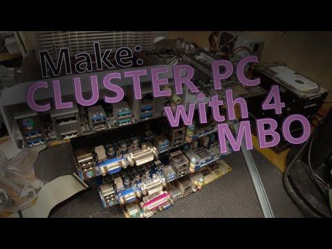 Interesting DIY Cluster PC with 4 motherboards in 1 case