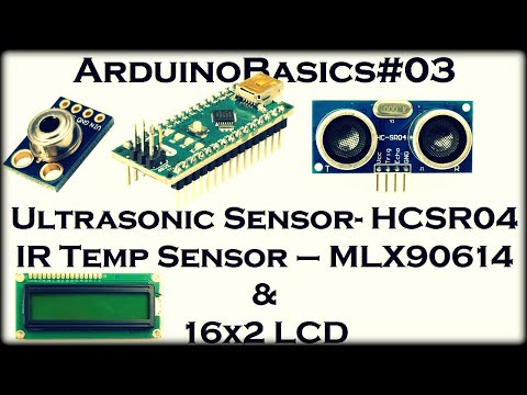 Interfacing Arduino with Ultrasonic sensor HCSR04 &amp;amp; MLX90614 Sensor