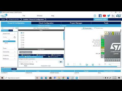 Interfacing of ADC with STM32F1 (ARM Cortex) Microcontroller using KEIL Compiler