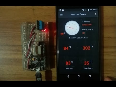 IoT home weather monitoring system with android application support (Mercury Droid)