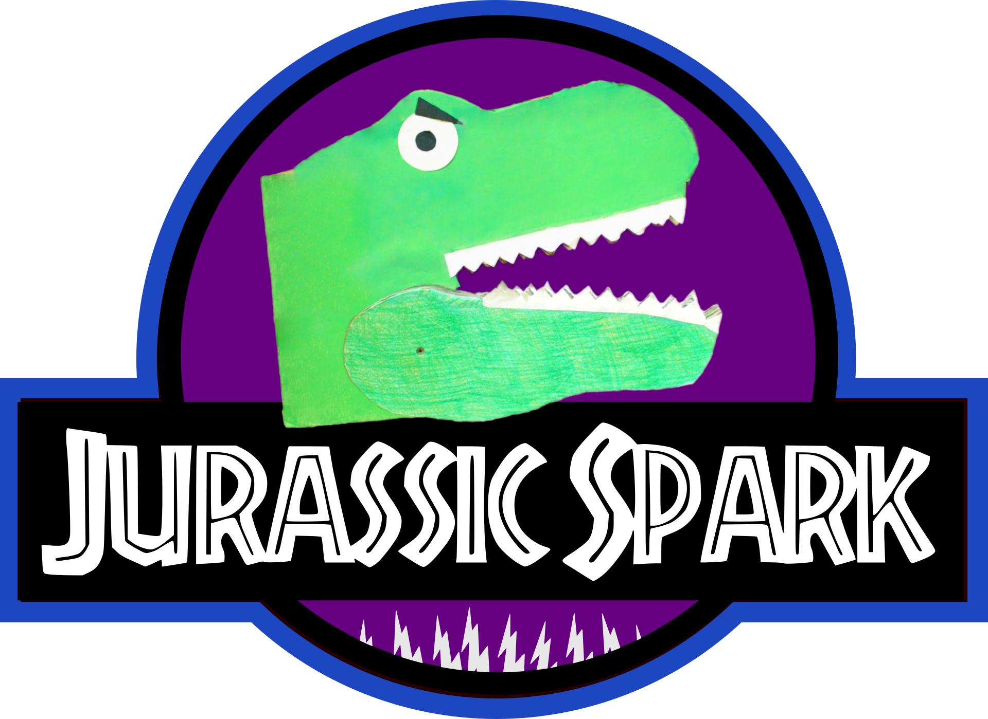 Jurassic Spark Logo Green TRex.png