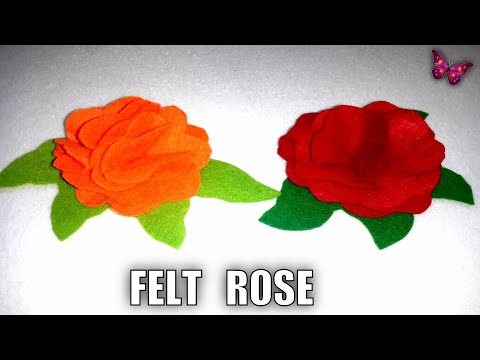 KE&amp;Ccedil;EDEN G&amp;Uuml;L YAPIMI / FELT ROSE | DIY