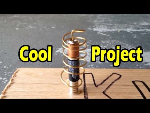 Kids cool and fun electrictity school science project - Homopolar motor