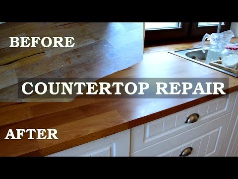 Kitchen countertop fall&amp;amp;rise - renovation with an oil in 5 easy steps