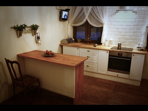 Kitchen island in half a day from worktop (using just saw, drill and sandpaper)