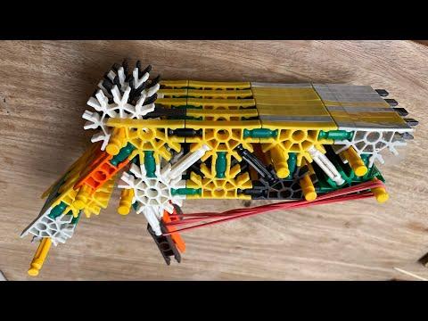 Knex gun - 4 shots rubber bands turtorial