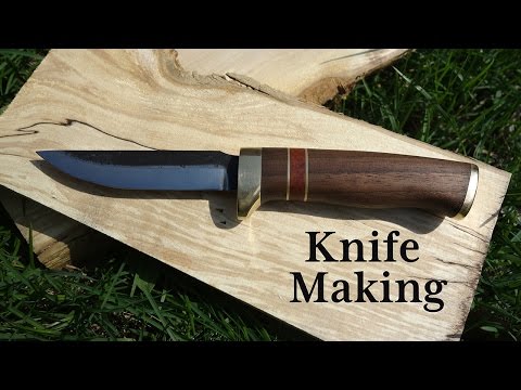 Knife Making with Wood and Brass Handle