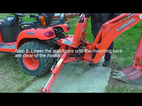 Kubota BX removing the backhoe (12 steps)