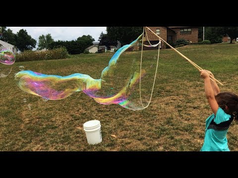 LARGE bubbles - easy bubble juice + wand instructions