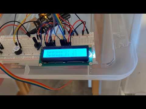 LCD Temperature Sensor with Alarm...in action!