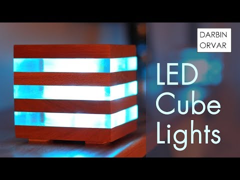 LED Acrylic &amp;amp; Wood Cube Lights