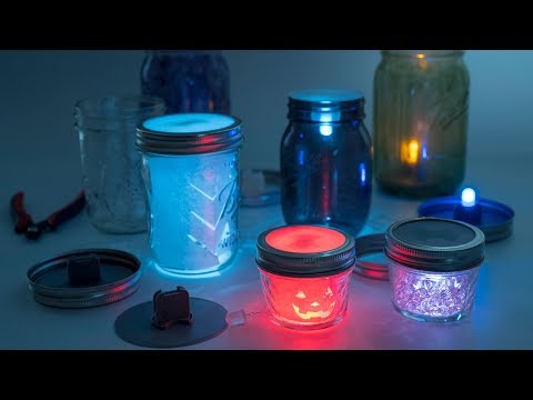 LED Mason Jar Lanterns // Becky Stern