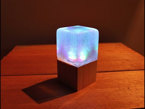 LED Resin Cube Lamp