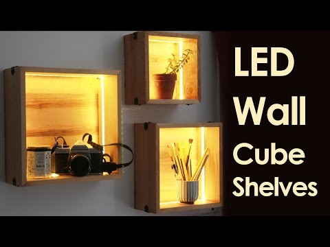 LED Wall Cube Shelves