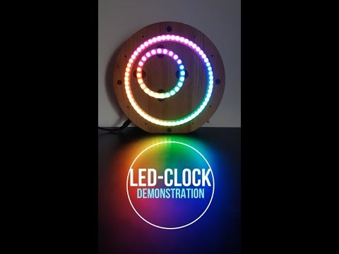 LED clock (Demonstration) : using Arduino and addressable LED ring