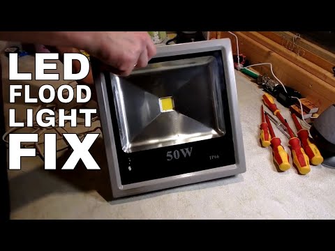 LED flood light repair | replacing LED chip and driver