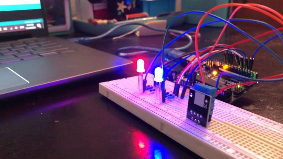 LEDs temperature sensor