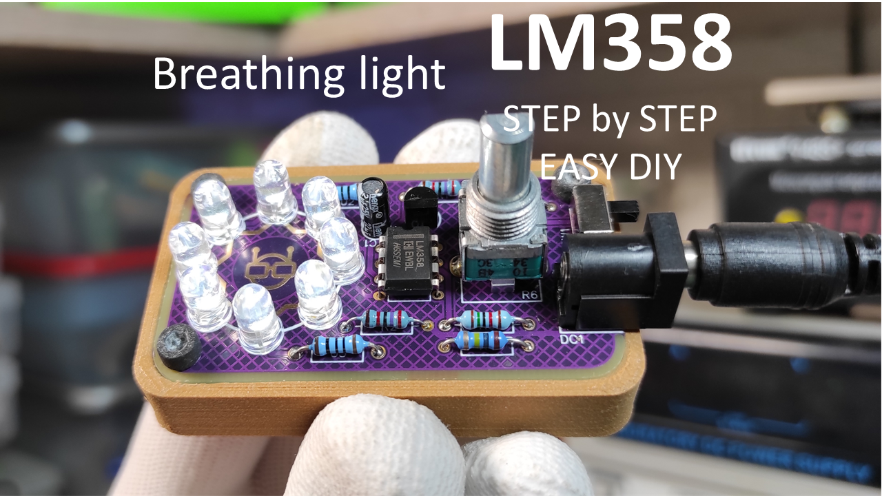 LM358 LED Breathing light DIY.png