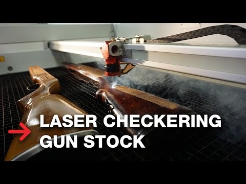 Laser Checkering Gun Stock | Laser engraving rifles