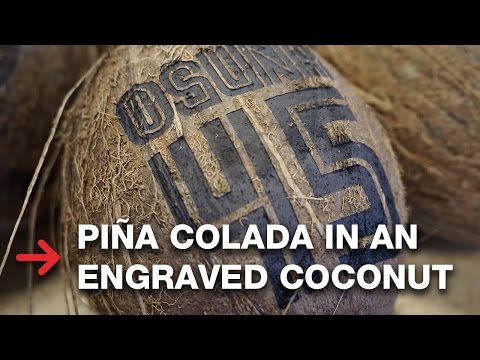 Laser Engraved Coconuts | Pina Colada