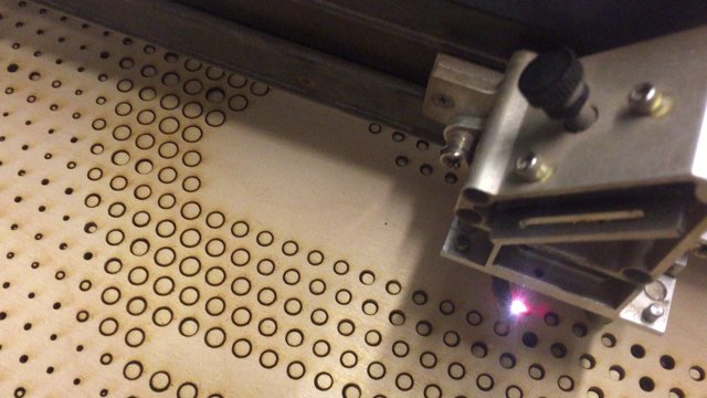 Laser cutting holes