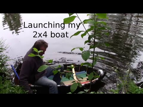 Launching my 2x4 boat [HD]