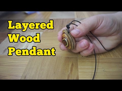 Layered Wood Pendant Necklace