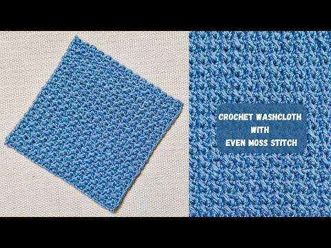 Learn How To Crochet Washcloth With Even Moss Stitch