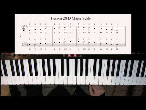 Learn how to play the D Major Scale on the Piano for Beginners - Lesson Tutorial 28