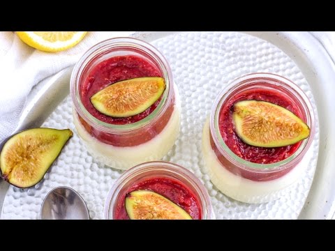 Lemon Panna Cotta with Fig Butter Recipe | HappyFoods