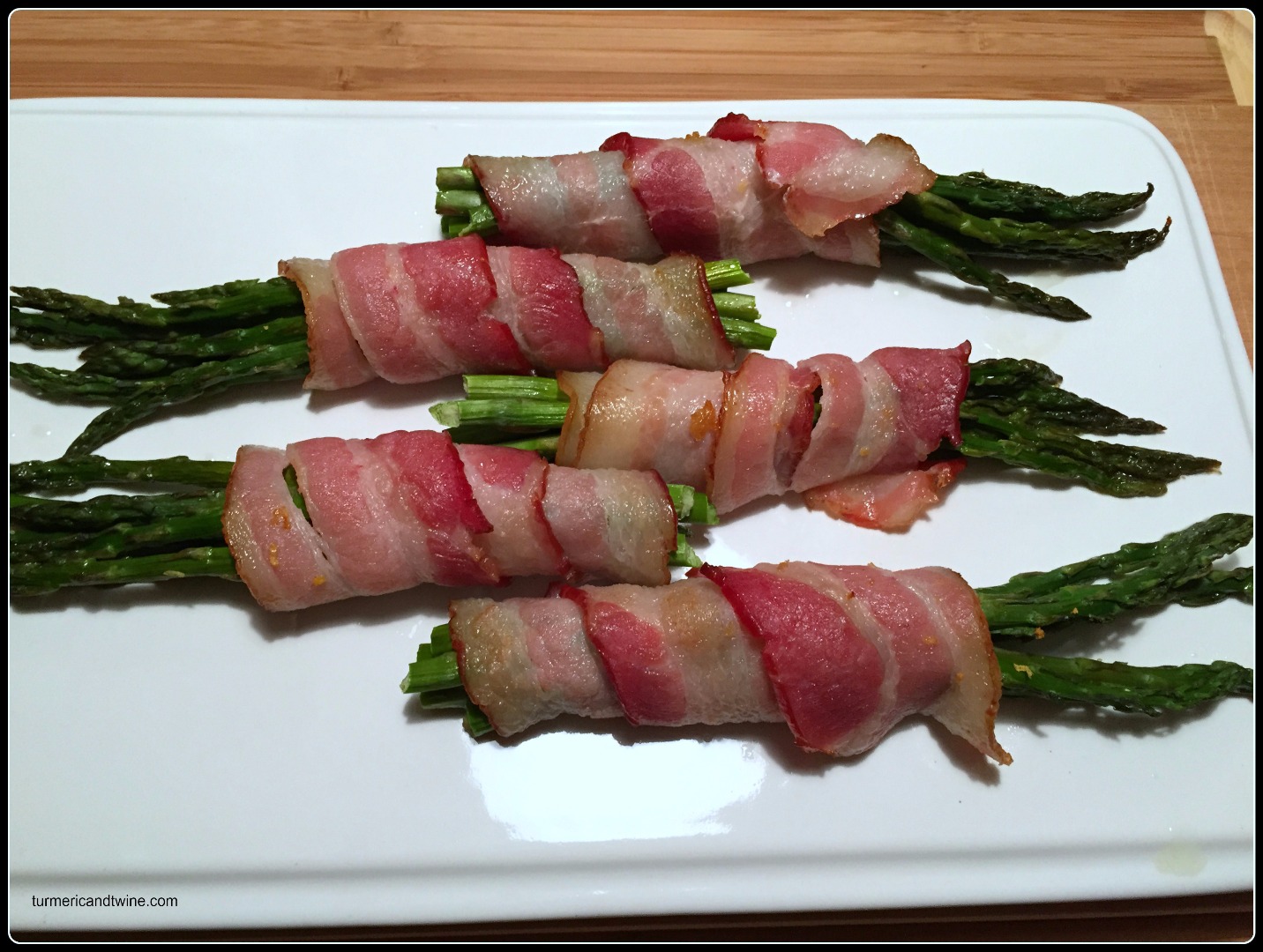 Lemon zested bacon wrapped asparagus plate.jpg